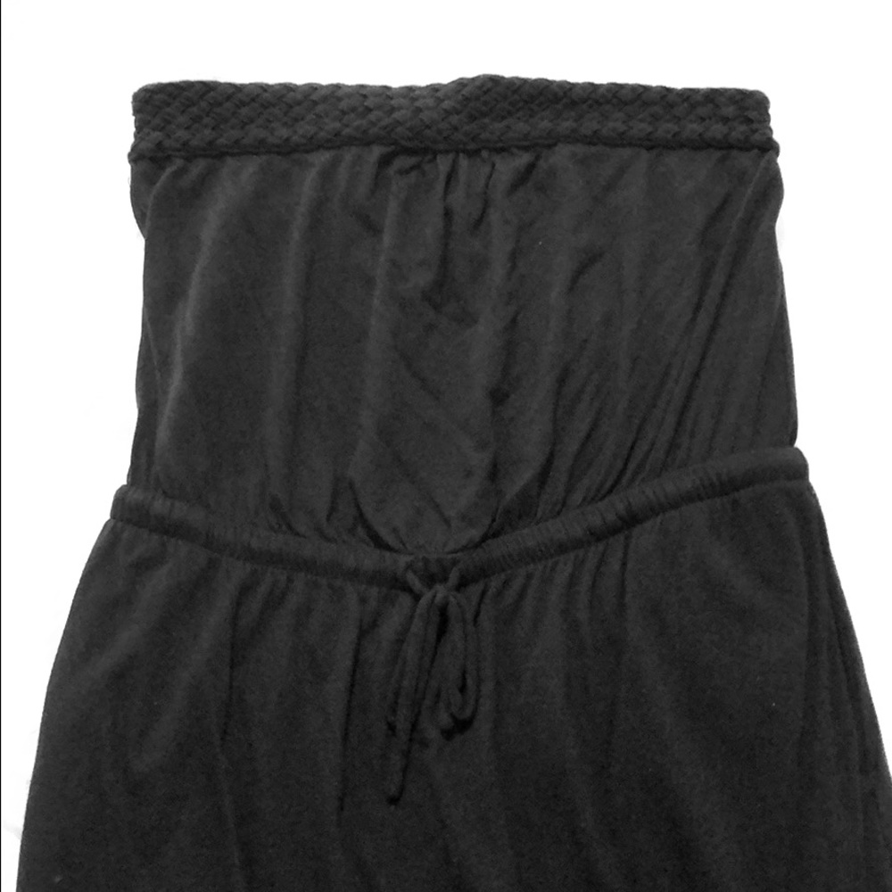 Black strapless dress / beach cover up